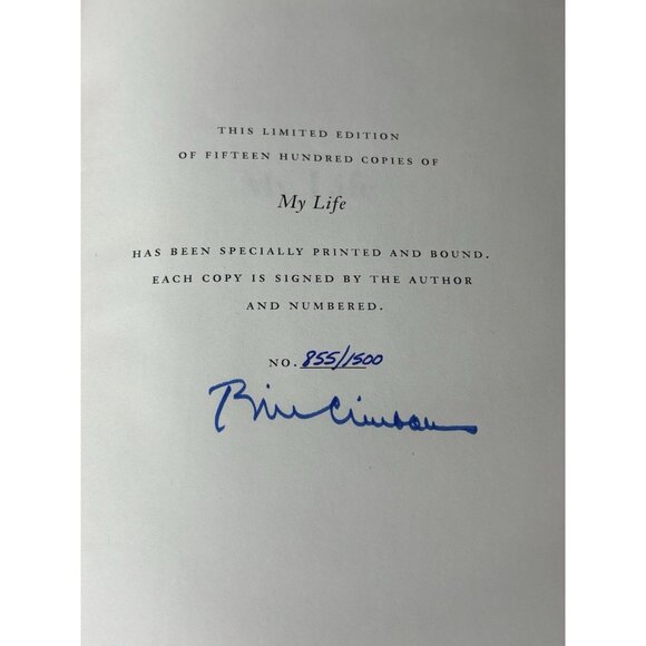 My Life (Limited Deluxe Edition) Memoir SIGNED by Bill Clinton - 855/1500 - Picture 2 of 9